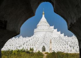 Mingun white pagoda in Myanmar photo