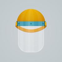 Work Helmet Plastic Coronavirus Covid-19 Face Shield vector