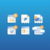 Icon apps an online shops vector