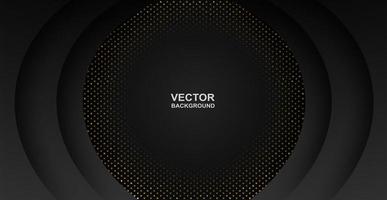 Abstract Overlapping Circles Black Background  vector