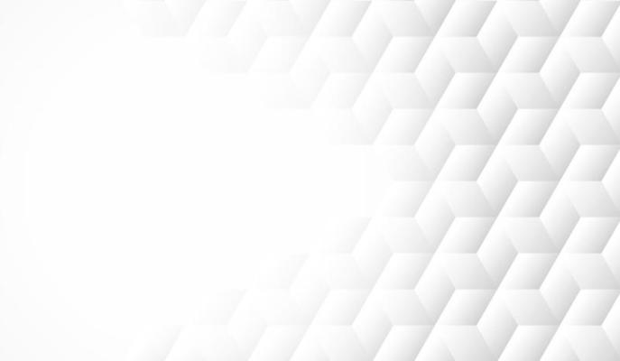 Abstract geometric 3D textured shape white background