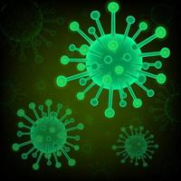 Glowing green Coronavirus design