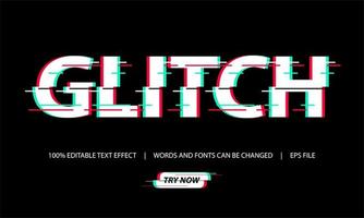 Glitch Text Effect vector
