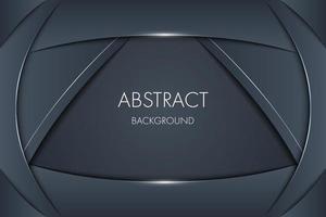 Layered curved gray triangle design with silver edges vector