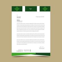 Green Geometric Star  Letterhead Design Template vector