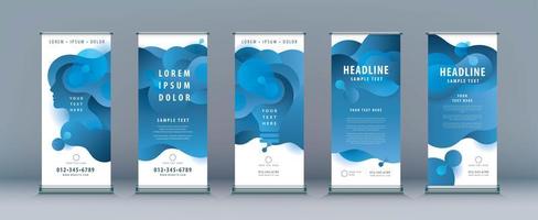 Abstract Liquid Shape banner set vector