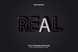 Editable Real text effect vector