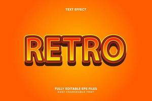 Editable Retro text effect vector