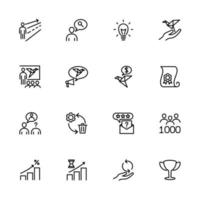 Set of Line Icons for Start Up Starting Method vector