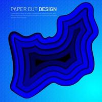 Blue gradient fluid overlapping 3d shape pattern vector