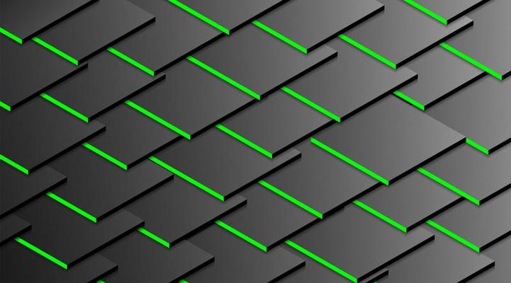 Gray 3d tile texture with green accents.