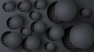 Abstract 3D circle background with holes  vector