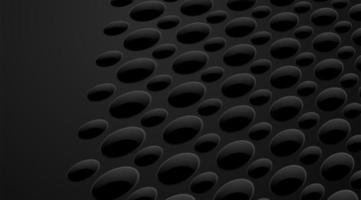 Smooth abstract pattern or background of holes and circles with shadows in black and gray vector