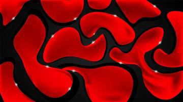 Abstract shiny red liquid shapes background  vector