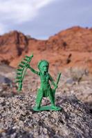 Plastic Indian Chief and Sandstone Hills