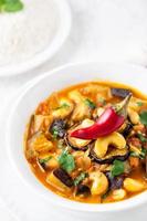 Eggplant curry with cashew nuts photo