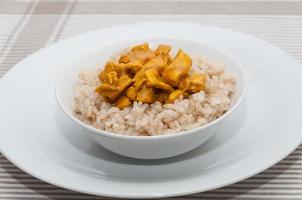 arroz con pollo al curry foto