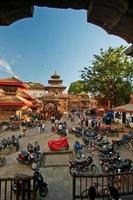 Old Durbar Square with pagodas. Largest city of Nepal photo
