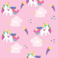 Patrones sin fisuras con unicornios. vector