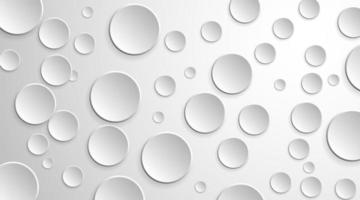 Circle 3d paper shapes background with drop shadow  vector