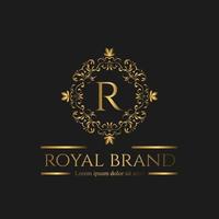 Gold Round Luxury Logo  vector