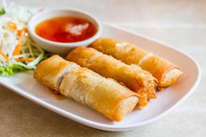 Fried Chinese Traditional Spring rolls food - Thailand