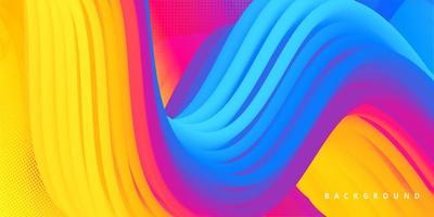 Abstract colorful wave shape design vector