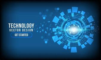 Sparkling abstract technology circle with copy space vector