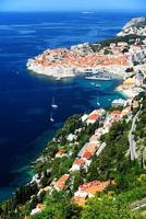Vista aérea de Dubrovnik, Croacia foto