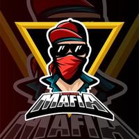 logotipo del equipo mafia gaming esports vector