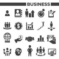conjunto de iconos de gestión empresarial y recursos humanos vector