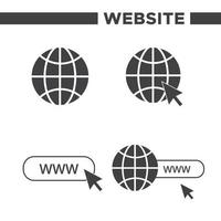 conjunto de 4 iconos www simples