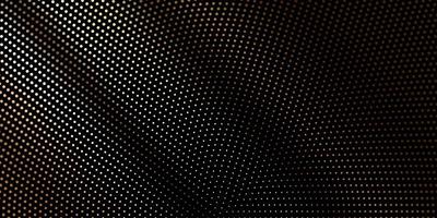 Circular halftone dotted golden pattern on black vector