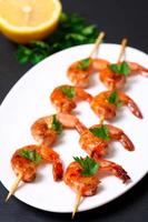 shrimps on the skewers photo