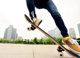 skateboarding woman photo
