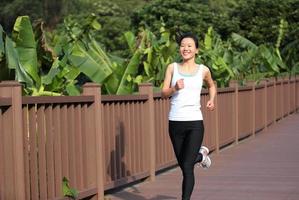 healthy woman jogging outdoor photo