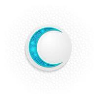 Blue shining crescent  vector