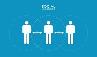 Social distancing simple poster design  vector