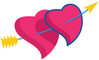 lindo corazón con flecha png