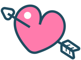 coeur avec flèche png