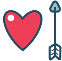 corazón con flecha png