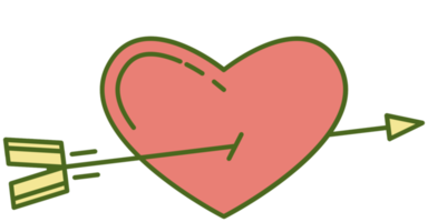 Cure heart with arrow png