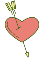 Cure heart with arrow png