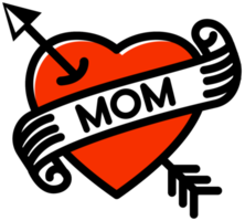 Heart mom tattoo png