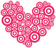 Circle layout heart png