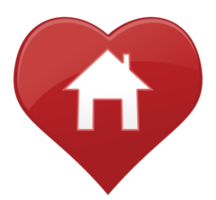 ícone de coração em casa png