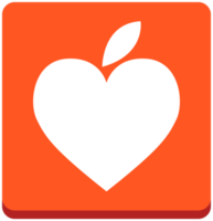 Heart icon leaf png