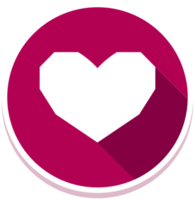 Heart icon lowpoly png