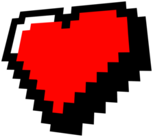 coeur pixélisé png