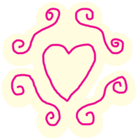 coeur dessiné à la main png